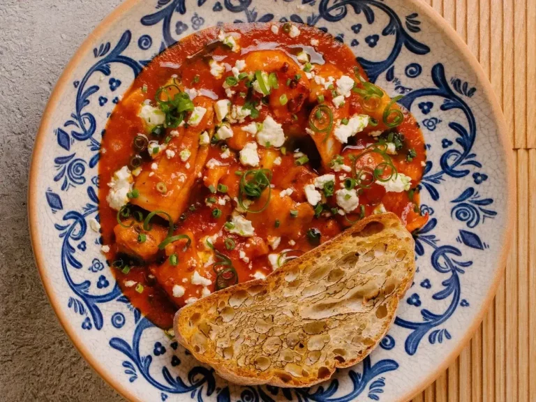 Саганаки с морепродуктами
